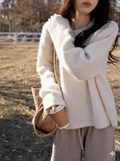 Women’s Luxury 100% Cashmere Crewneck Sweater  Soft Oversized Knitwear  Autumn Essential Warm Wool Base Layer Top