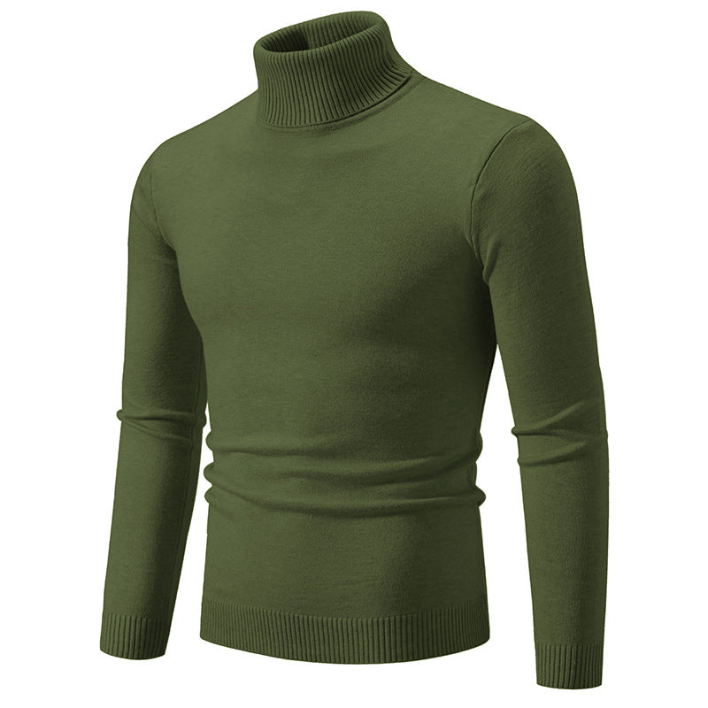Men’s Slim-Fit Turtleneck Sweater – Plus Sizes Knitted Base Layer