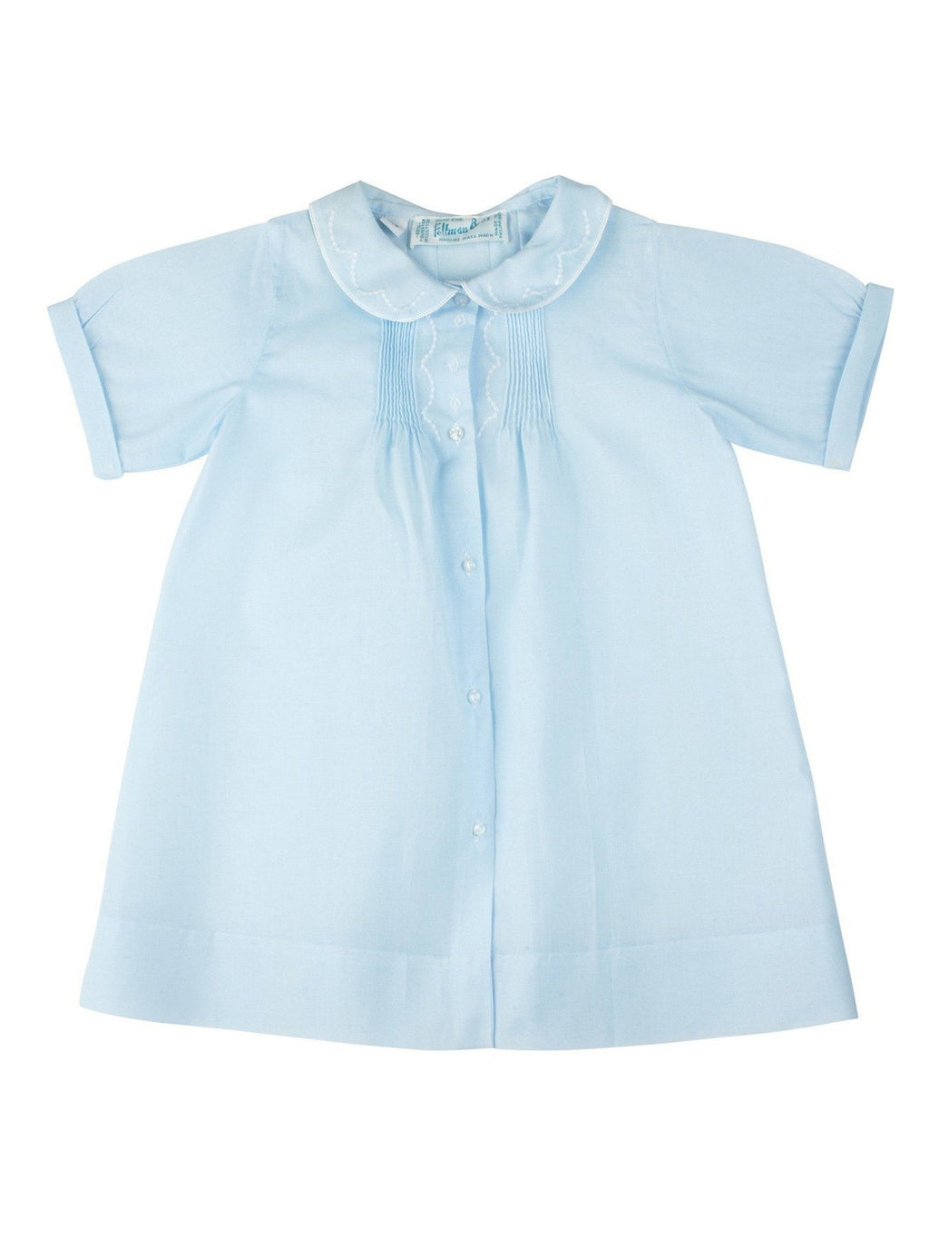 Embroidered Collar Folded Daygown