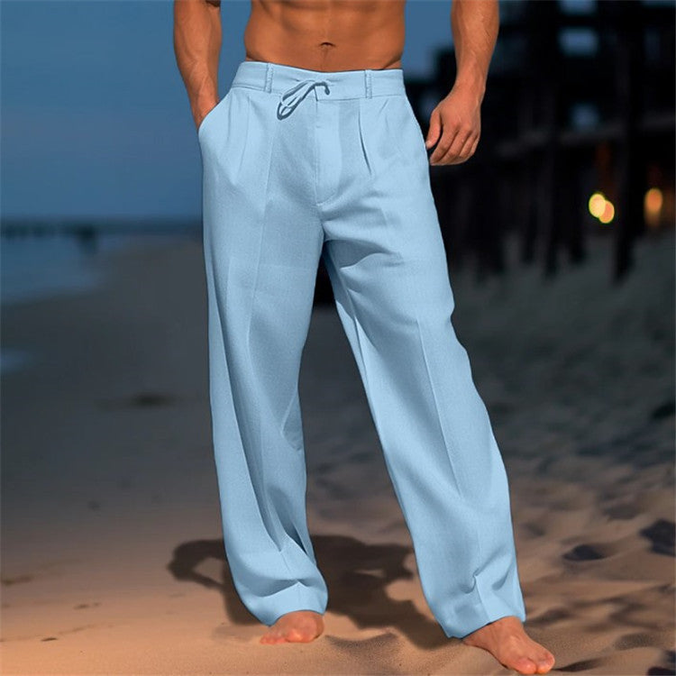 Men’s Casual Wide-Leg Straight Pants