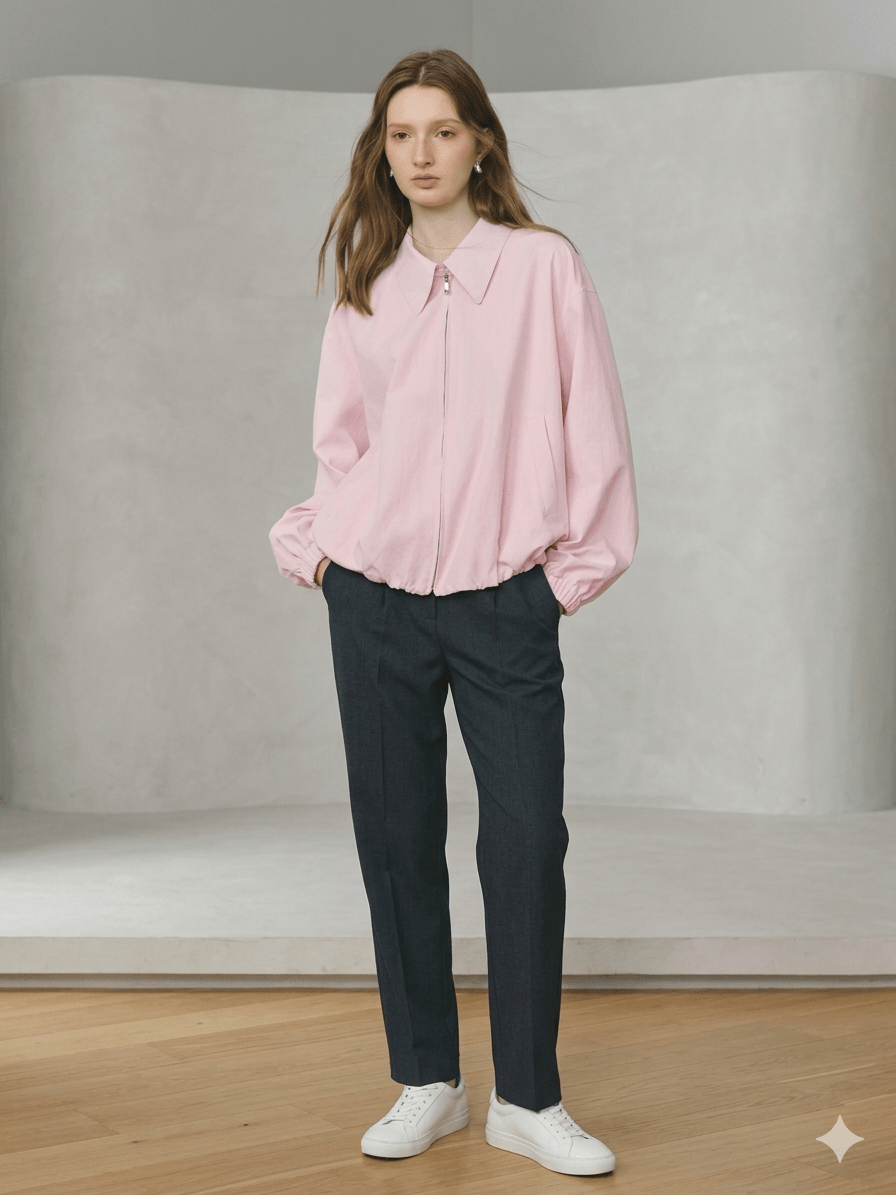 French Chic Barn-Style Utility Jacket  Women’s Loose Fit Raw Glamour Short Coat 2026 Spring Autumn Collection