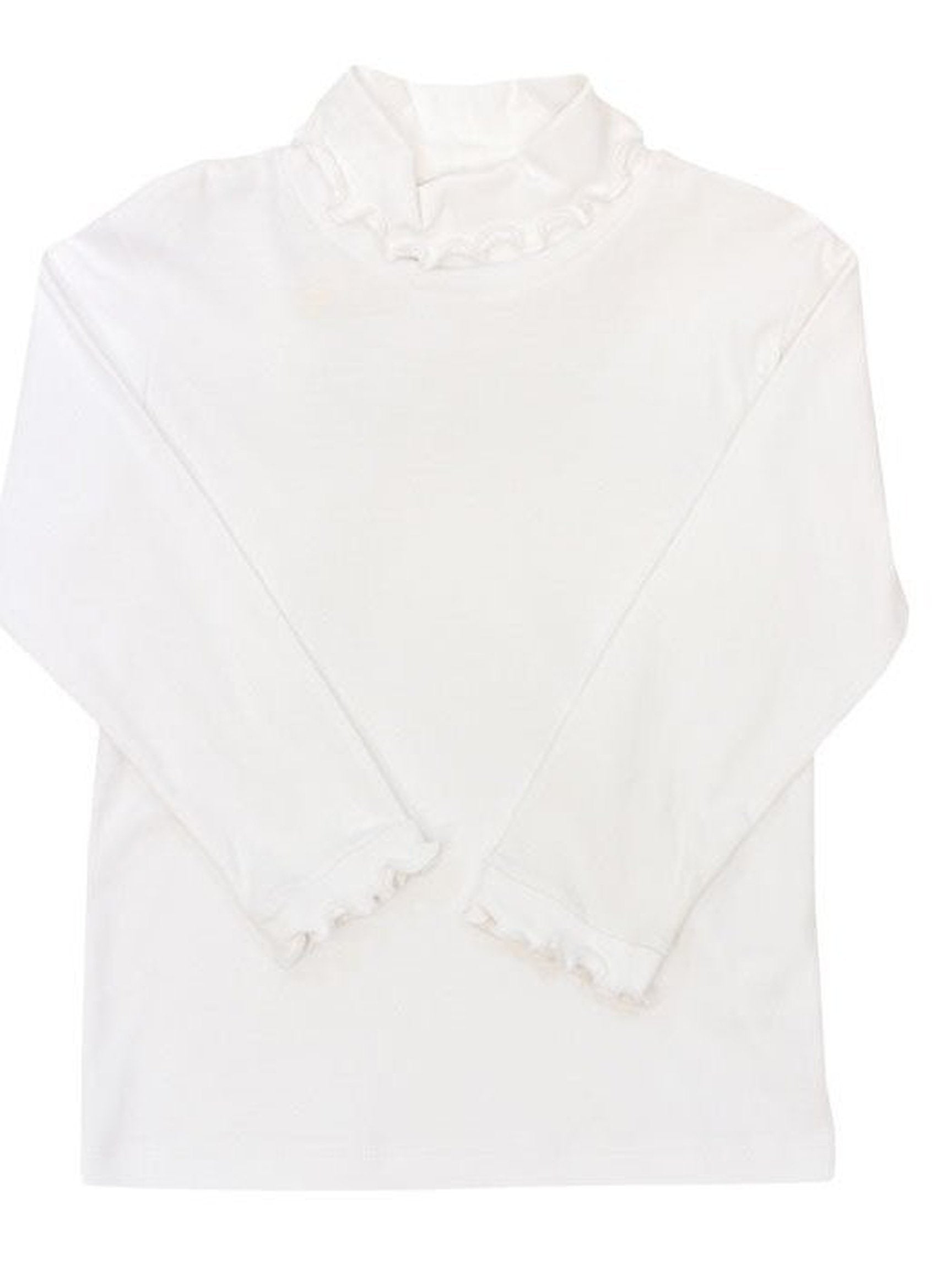 Ruffle Turtleneck - White