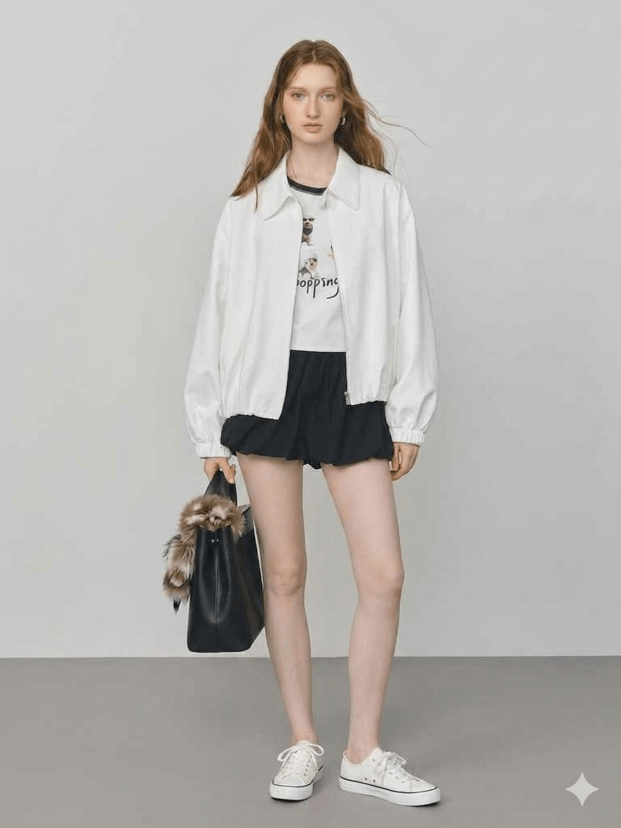 French Chic Barn-Style Utility Jacket  Women’s Loose Fit Raw Glamour Short Coat 2026 Spring Autumn Collection