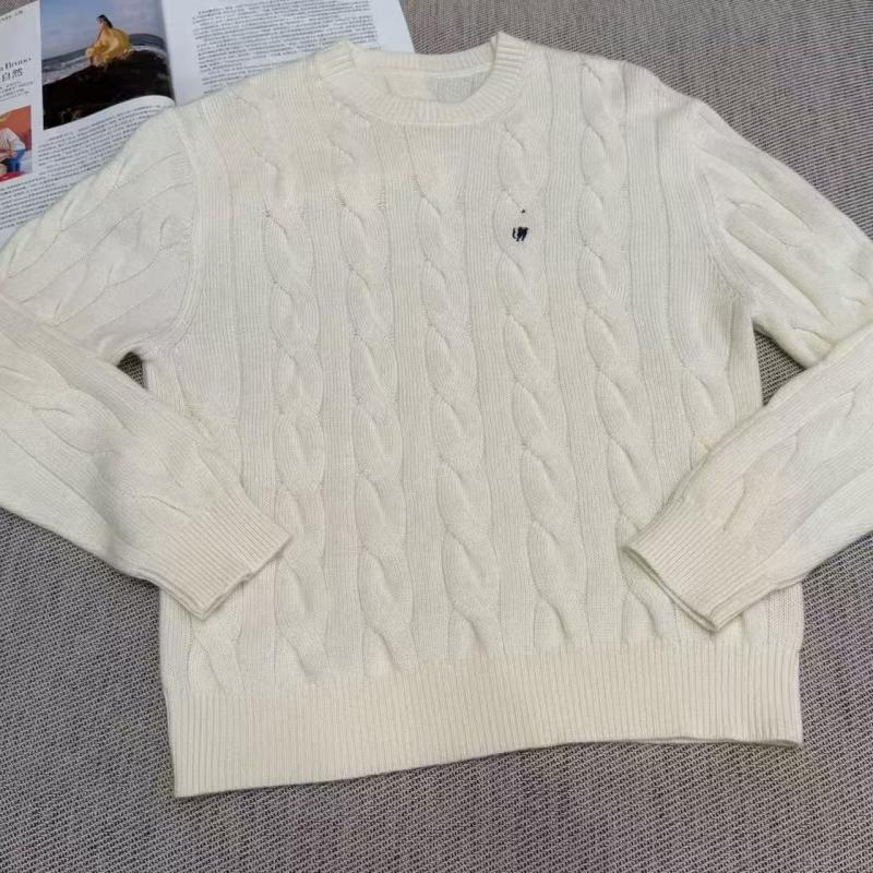 Women's New Round-neck Twisted Long-sleeve Knitted Sweater, Solid Color Fashion Wool Pullover with Horse Brand Embroidery