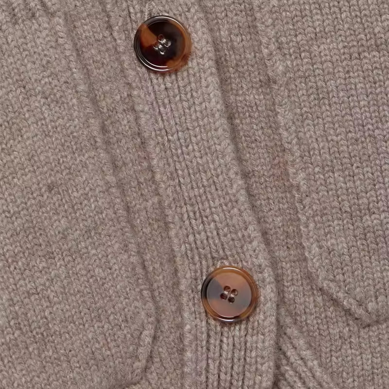 Luxury Designer V Neck Button Cashmere Knitwear 100% Cashmere Cardigan Sweater Women
