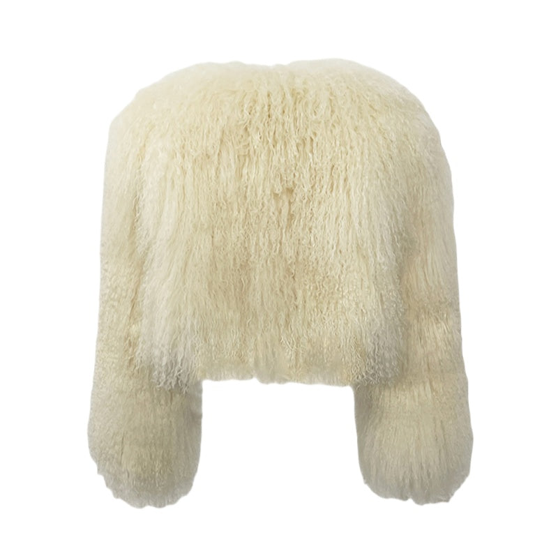 2026 Winter Women's Genuine Sheepskin Fur Overcoat Thick Breathable Short Fashion