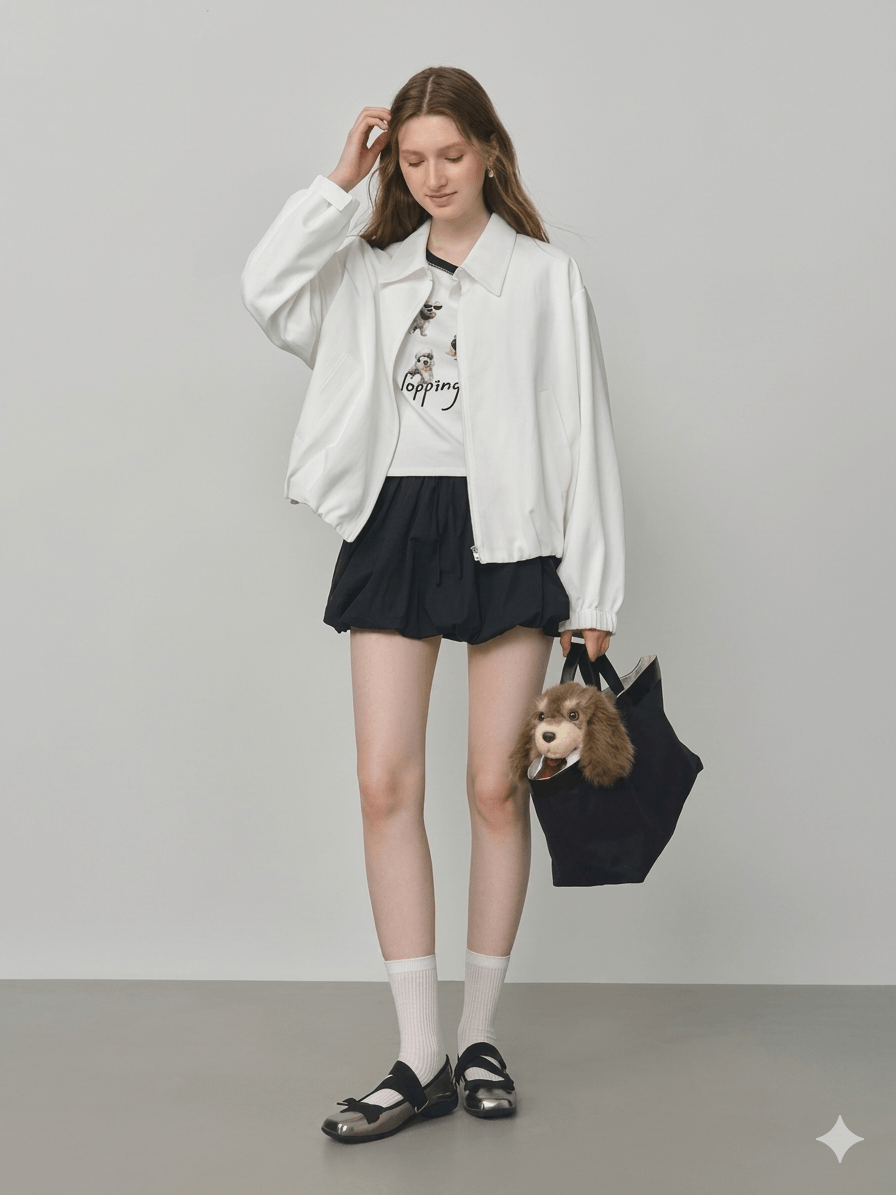 French Chic Barn-Style Utility Jacket  Women’s Loose Fit Raw Glamour Short Coat 2026 Spring Autumn Collection