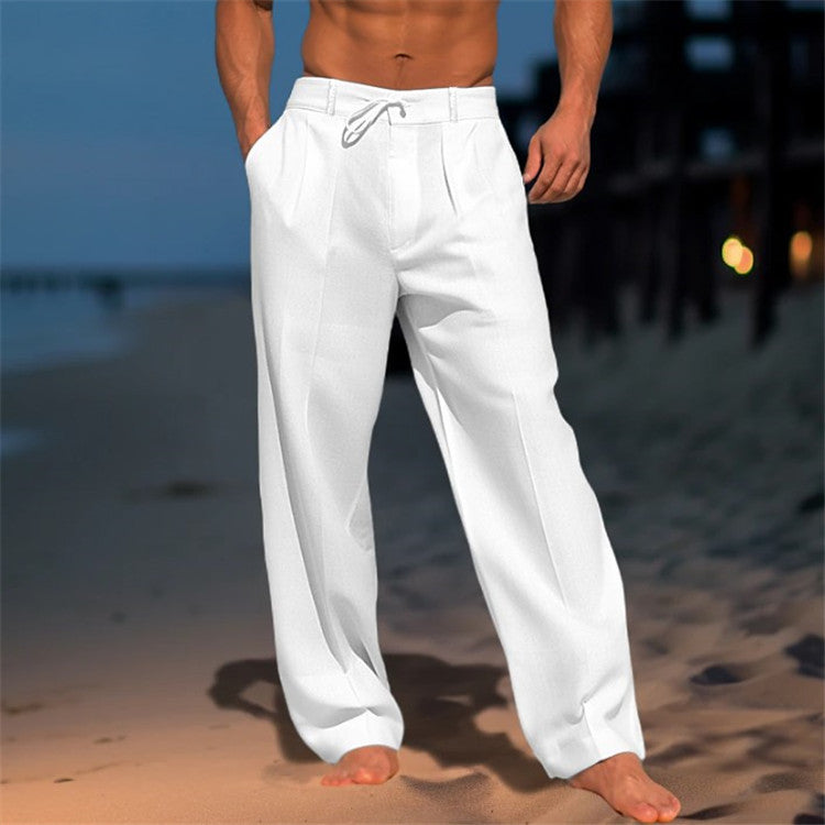 Men’s Casual Wide-Leg Straight Pants