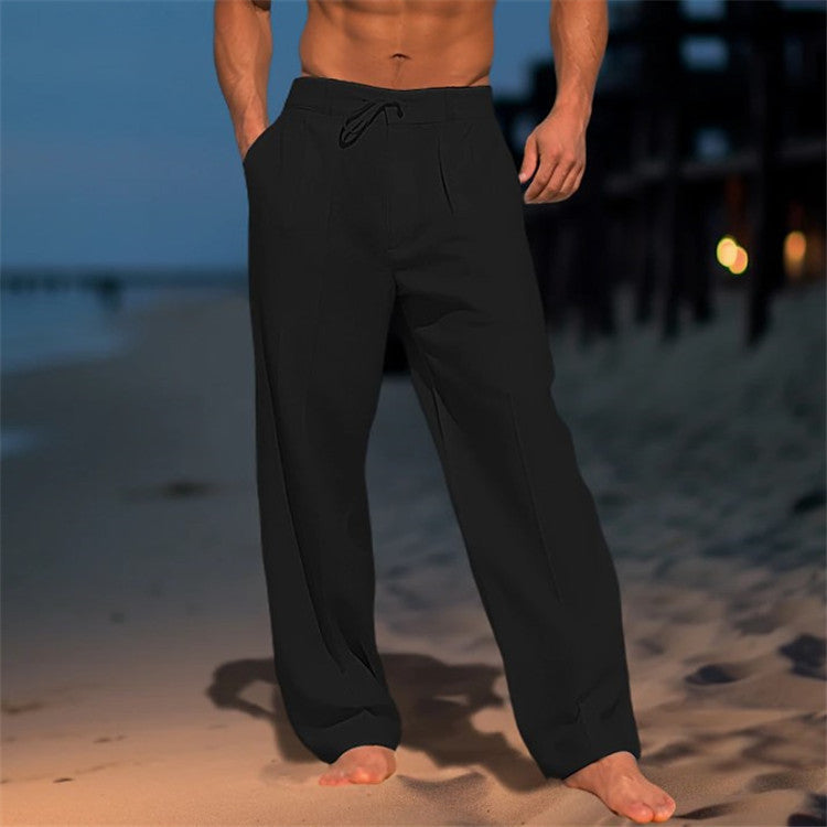 Men’s Casual Wide-Leg Straight Pants