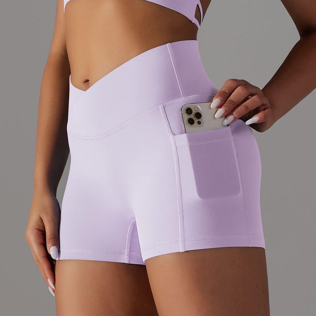 Women’s Yoga Shorts with Phone Pocket