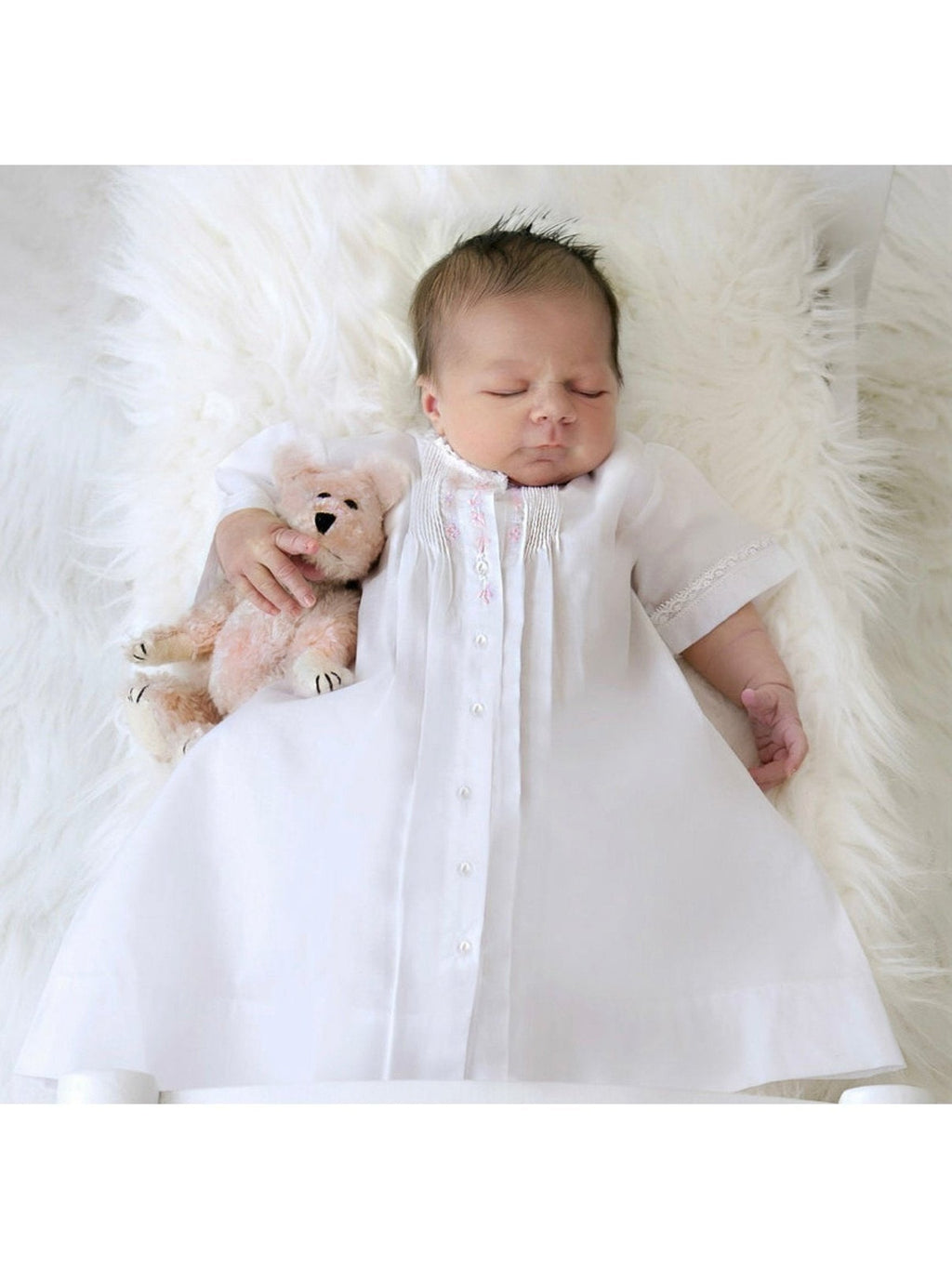 Girls Embroidered Folded Daygown
