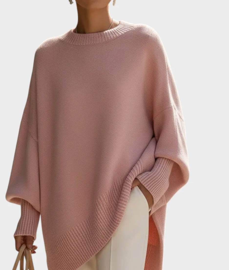 Thick Round Neck Women’s Loose Knitted Pullover Sweater