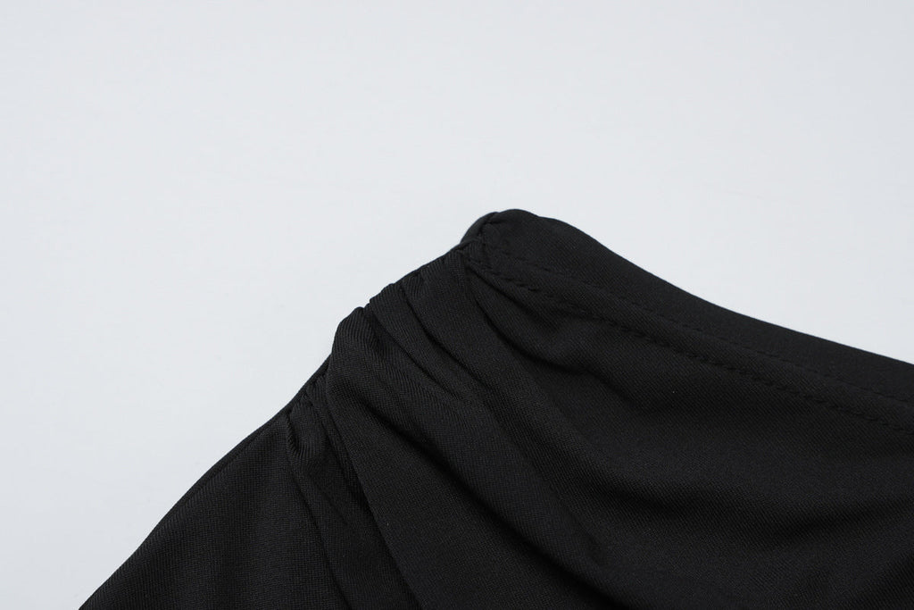 Slim Oblique Shoulder Skirt Suit