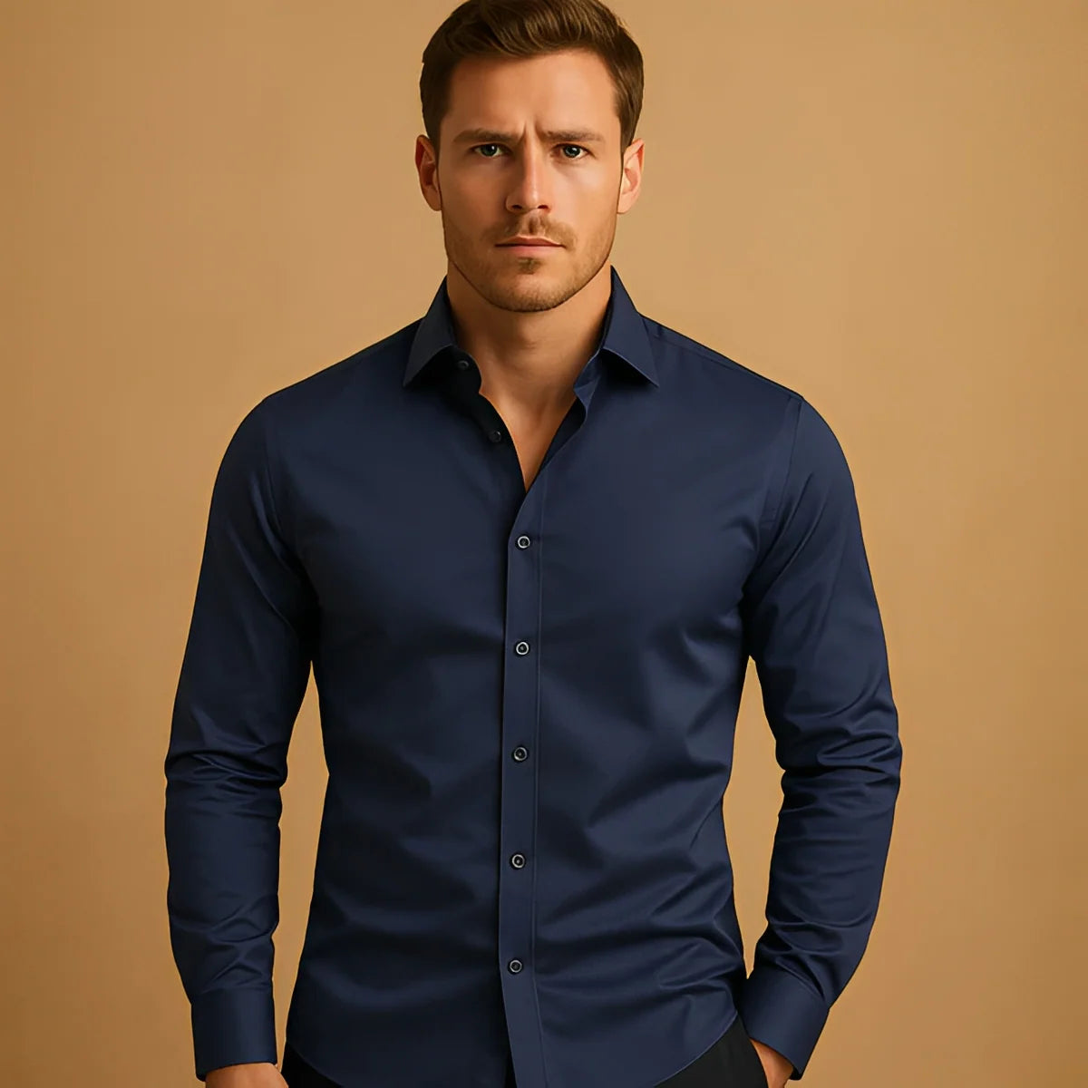 Men’s Business Casual Long Sleeve Shirt