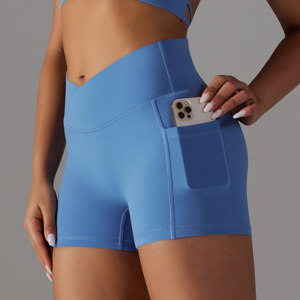 Women’s Yoga Shorts with Phone Pocket