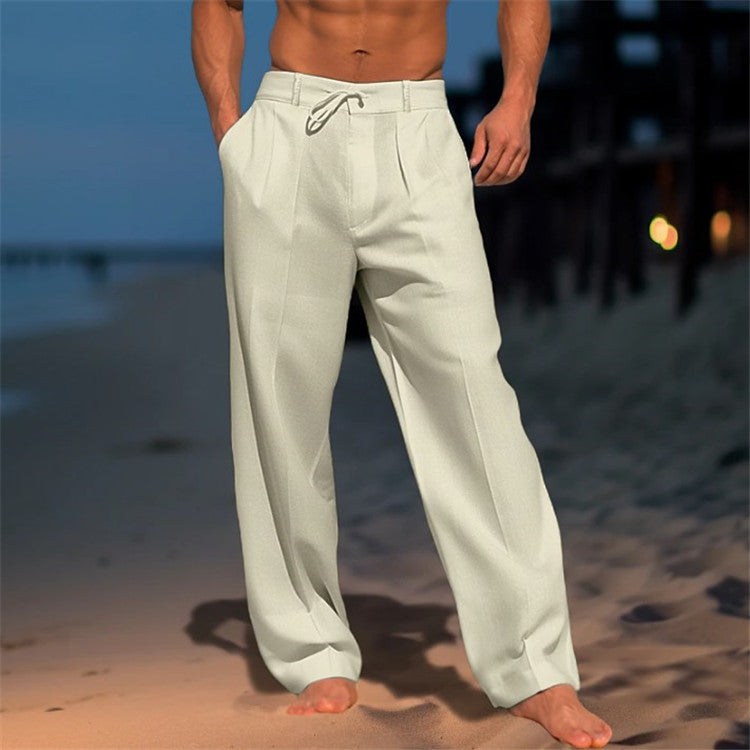 Men’s Casual Wide-Leg Straight Pants