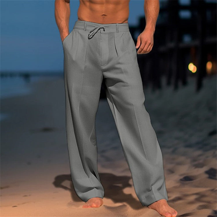 Men’s Casual Wide-Leg Straight Pants