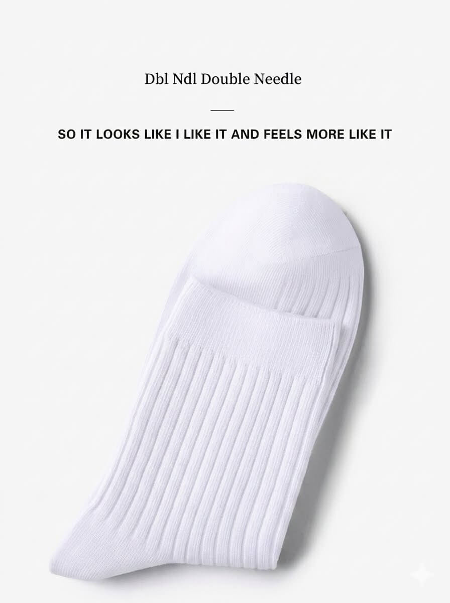 6 Pairs Men's Premium Crew Socks - Versatile Solid Black Business Dress Socks, Breathable Ribbed Knit All-Season Middle Calf Socks