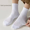 Men's Heavyweight Fleece-Lined Sports Socks - Thickened Towel Bottom Basketball Crew Socks, Warm Autumn Winter Athletic Socks for Men