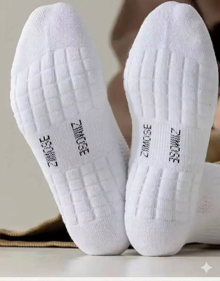 Men's Heavyweight Fleece-Lined Sports Socks - Thickened Towel Bottom Basketball Crew Socks, Warm Autumn Winter Athletic Socks for Men