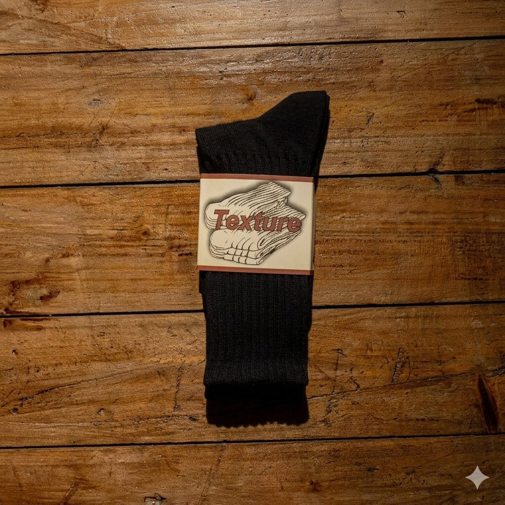 Premium Heavyweight Japanese Cotton Socks - Unisex Retro Solid Color Crew Socks, Soft Ribbed Knitted Casual Socks with Cushioned Towel Sole